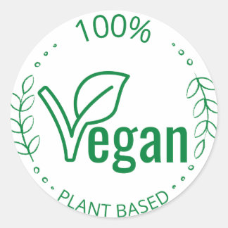 100% op Plant gebaseerde Vegan sticker
