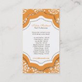 100 Oranje Visitekaartje Damask Nail-technicus (Achterkant)