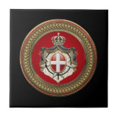 [100] Orde van Malta - Mom-wapenschild Tegeltje (Voorkant)