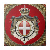 [100] Orde van Malta - Mom-wapenschild Tegeltje (Voorkant)