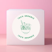 100% Organic Baking Flowers Ronde Sticker