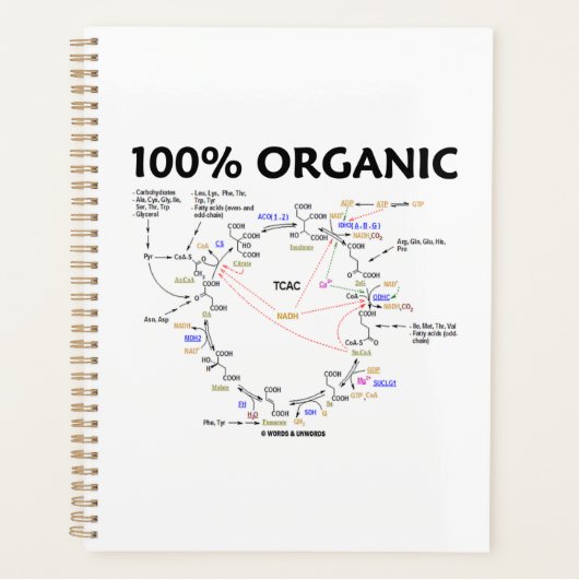 100% Organic Krebs Cycle Citric Acid Cycle TCAC Planner (Voorkant)