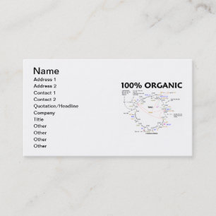 100% Organic (Krebs Cycle Humor) Visitekaartje