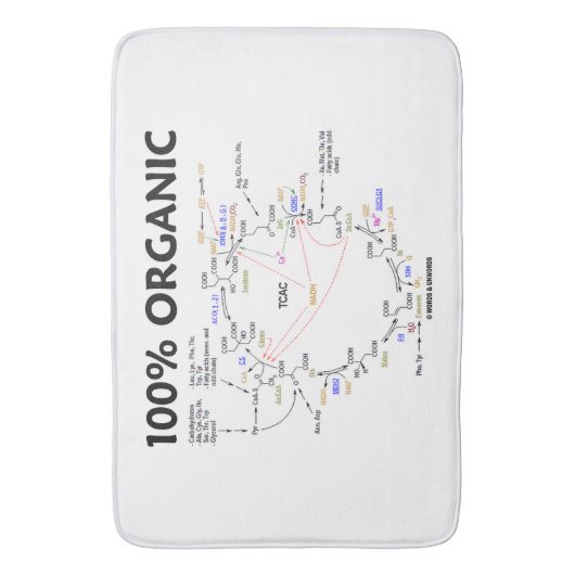 100 % Organic Krebs Cycle TCAC Badmat (Voorkant Verticaal)