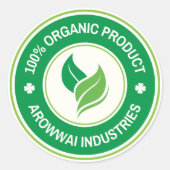 100% Organic Product Label Sticker (Voorkant)