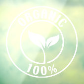 100% Organic Sign, Bio Raamsticker (Vel 3)