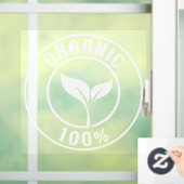 100% Organic Sign, Bio Raamsticker (Huis)