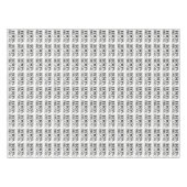 100% organisch zwart wit patroon tafelkleed (Voorkant (Horizontaal))