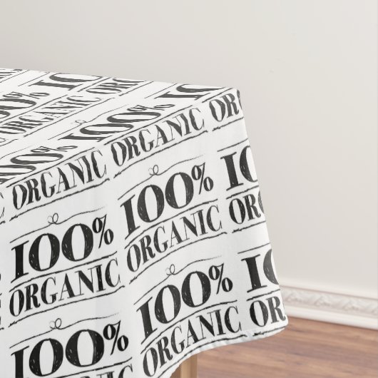 100% organisch zwart wit patroon tafelkleed (Voorbeeld)