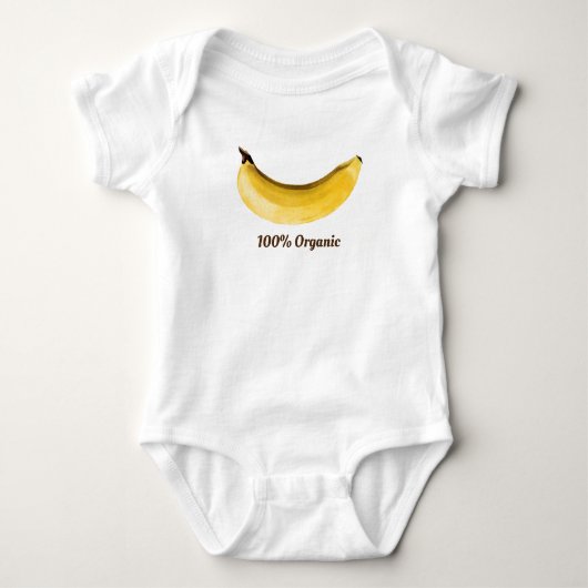 "100% ORGANISCHE BANANA BABY" #foodiepower Romper (Voorkant)