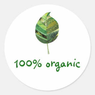 100% organische Sticker