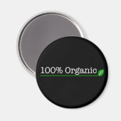 100% organische - witte tekst magneet (Voorkant / Achterkant)