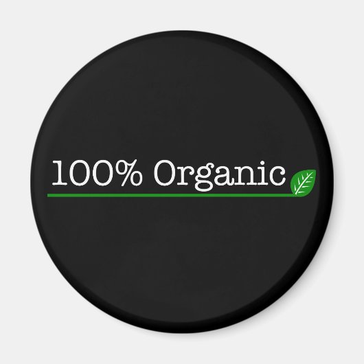100% organische - witte tekst magneet (Voorkant)