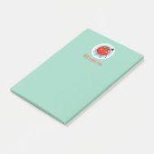 100% Organische Woede Grappige Boze Tomaat Post-it® Notes (Schuin)