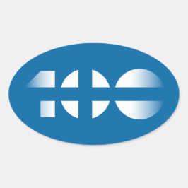 100 OVALE STICKER