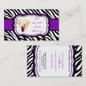 100 Paarse Zebra Bakkerij Visitekaartje (Voorkant / Achterkant)