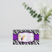100 Paarse Zebra Bakkerij Visitekaartje (Staand voorkant)