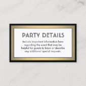 100 Pack Details Behuizing Zwart, Wit & Goud Visitekaartje (Voorkant)