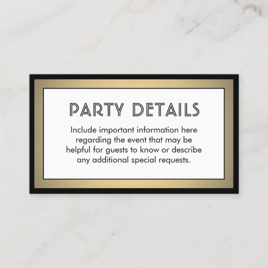 100 Pack Details Behuizing Zwart, Wit & Goud Visitekaartje (Voorkant)