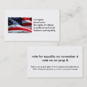 100-pack nr. op Prop 8 visitekaartjes voor burgerr (Voorkant / Achterkant)