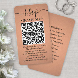 100 Pack QR Code RSVP Faux Copper Folie Behuizing Visitekaartje