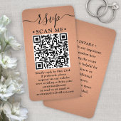 100 Pack QR Code RSVP Faux Copper Folie Behuizing Visitekaartje