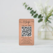 100 Pack QR Code RSVP Faux Copper Folie Behuizing Visitekaartje (Staand voorkant)