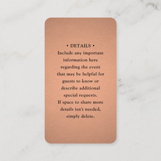 100 Pack QR Code RSVP Faux Copper Folie Behuizing Visitekaartje (Achterkant)