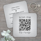 100 Pack QR Code RSVP Faux Silver Foil Behuizing Vierkante Visitekaartje