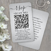 100 Pack QR Code RSVP Faux Silver Foil Behuizing Visitekaartje