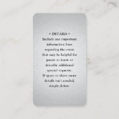 100 Pack QR Code RSVP Faux Silver Foil Behuizing Visitekaartje (Achterkant)