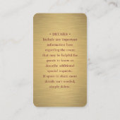 100 Pack QR RSVP Bourgogne & Gouden Bruiloft Behui Visitekaartje (Achterkant)