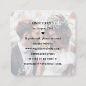 100 Pack QR RSVP Bruiloft Eenvoudige foto Behuizin Vierkante Visitekaartje (Achterkant)