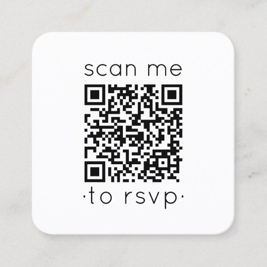 100 Pack QR RSVP Bruiloft Website Foto Behuizing Vierkante Visitekaartje (Voorkant)