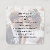 100 Pack QR RSVP Bruiloft Website Foto Behuizing Vierkante Visitekaartje (Achterkant)