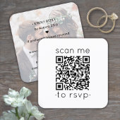 100 Pack QR RSVP Bruiloft Website Foto Behuizing Vierkante Visitekaartje