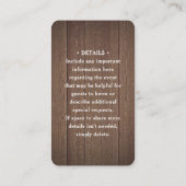 100 Pack QR RSVP Bruin Faux Hout Behuizing Visitekaartje (Achterkant)