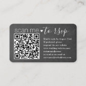 100 Pack QR RSVP & Details Krijtbordbehuizing Visitekaartje (Voorkant)
