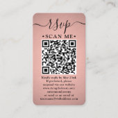100 Pack QR RSVP Faux Roos Gold Foil Behuizing Visitekaartje (Voorkant)