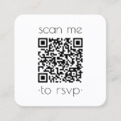100 Pack QR RSVP Minimale Foto Bruiloft Behuizing Vierkante Visitekaartje (Voorkant)