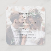 100 Pack QR RSVP Minimale Foto Bruiloft Behuizing Vierkante Visitekaartje (Achterkant)