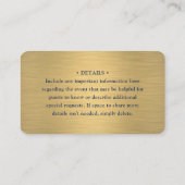 100 Pack Scan Me QR RSVP Blauw en Gouden Bruiloft Visitekaartje (Achterkant)