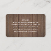 100 Pack Scan Me QR RSVP Bruin Faux Hout Behuizing Visitekaartje (Achterkant)