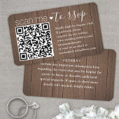 100 Pack Scan Me QR RSVP Bruin Faux Hout Behuizing Visitekaartje