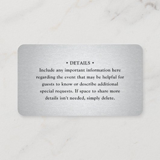 100 Pack Scan Me QR RSVP Faux Silver Behuizing Visitekaartje (Achterkant)