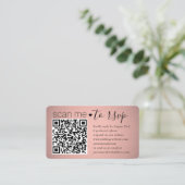 100 Pack Scan Me QR RSVP Roze Faux Folie Behuizing Visitekaartje (Staand voorkant)