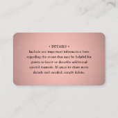 100 Pack Scan Me QR RSVP Roze Faux Folie Behuizing Visitekaartje (Achterkant)