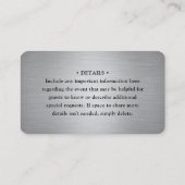 100 Pack Scan Me QR RSVP Zwart en Zilveren Bruilof Visitekaartje (Achterkant)