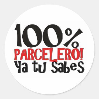 100% Parcelero, ya tu sabes Ronde Sticker