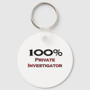 100 % particuliere onderzoeker sleutelhanger